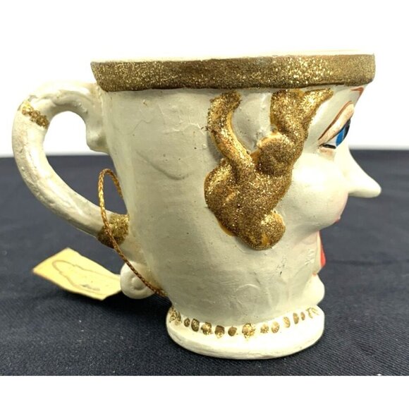 Mark Roberts Court Jester Queen of Hearts Teacup Ornament 2.5" Vintage - Picture 2 of 8